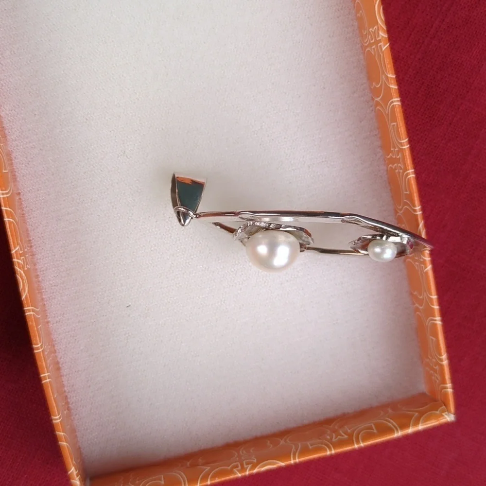 Gorgeous Pendant Pearls & Mexican Silver Talleres De Los Ballesteros - Picture 5 of 5